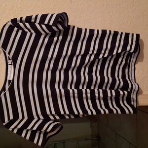 A striped tee shirt